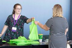Handing-Out-Swag-Bags